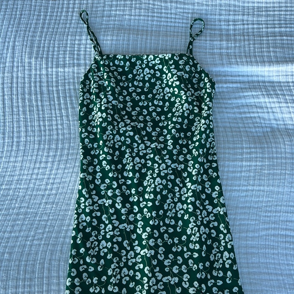 Green Floral Princess Polly Dress